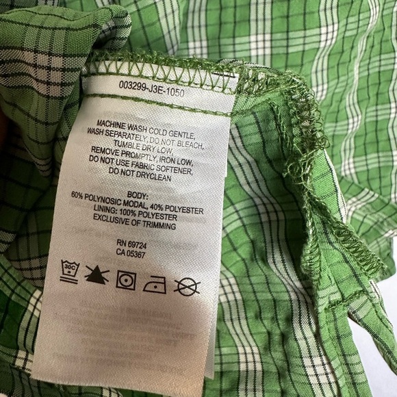 Columbia Green Checkered Button Down Short Sleeve Shirt XL - Picture 6 of 6